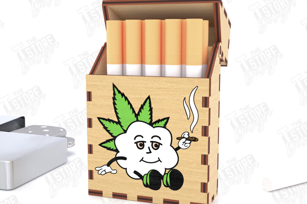 Intra απο ξύλο plywood 3mm-4mm πάχος – Κουτί αποθήκευσης καπνίσματος | Αρχείο CNC Δίασταση  20x20 cm INTRAFABR-120417387