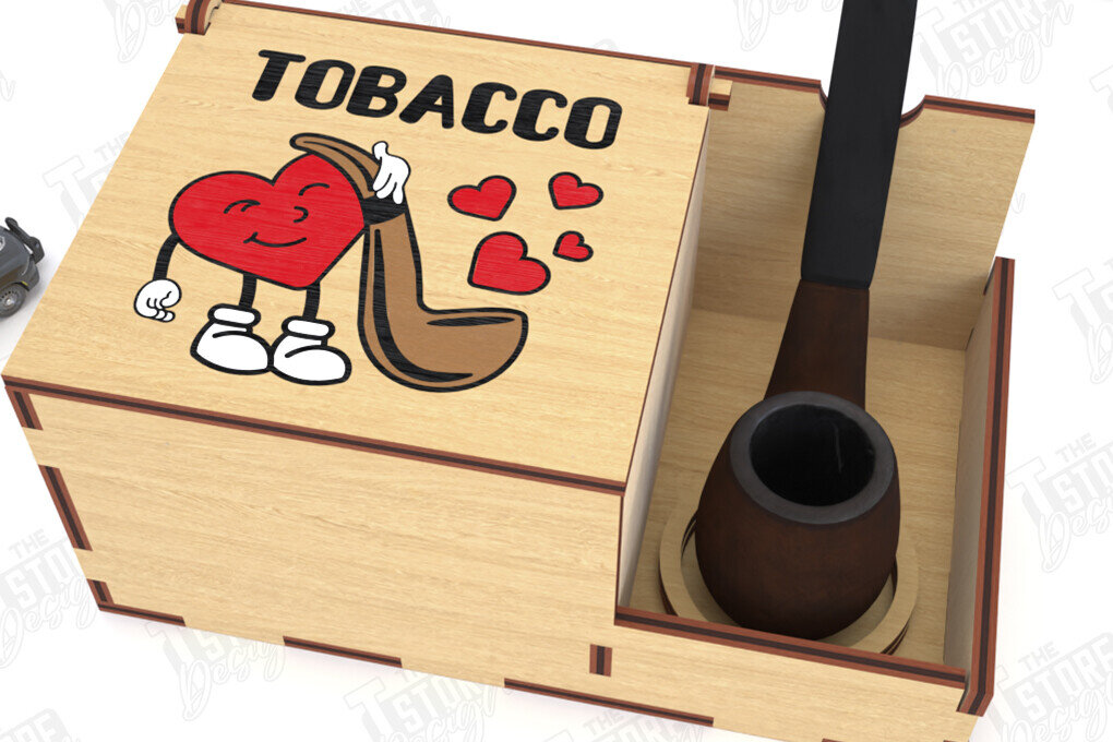 Intra απο ξύλο plywood 3mm-4mm πάχος – Κουτί αποθήκευσης καπνίσματος | Αρχείο CNC Δίασταση  20x20 cm INTRAFABR-120417399