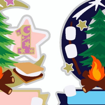 Intra απο ξύλο plywood 3mm-4mm πάχος – Smores Birthday Cake Topper Δίασταση 20x20 cm INTRAFABR-88695820 - Image 2