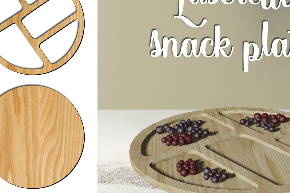 Intra απο ξύλο plywood 3mm-4mm πάχος – Πιάτα σνακ. Διακόσμηση κουζίνας Δίασταση  20x20 cm INTRAFABR-79220264