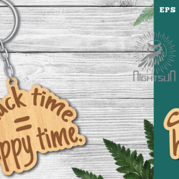 Intra απο ξύλο plywood 3mm-4mm πάχος – Snack Time, Happy Time Δίασταση  20x20 cm INTRAFABR-118402811 - Image 1