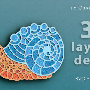 Intra απο ξύλο plywood 3mm-4mm πάχος – Snail 3D Layered Mandala Δίασταση  20x20 cm INTRAFABR-24672012