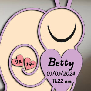 Intra απο ξύλο plywood 3mm-4mm πάχος – Πίνακας Ανακοινώσεων Γέννησης Σαλιγκάρι Δίασταση  45x45 cm INTRAFABR-103245858