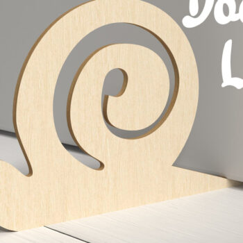 Intra απο ξύλο plywood 3mm-4mm πάχος – Snail Doorstops 3D σαλιγκάρι λέιζερ Δίασταση  20x20 cm INTRAFABR-81724037 - Image 1