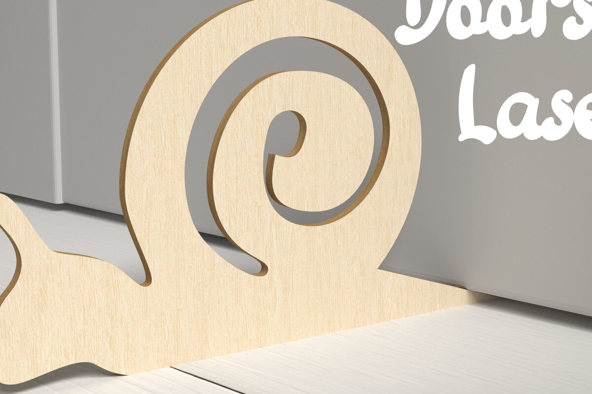 Intra απο ξύλο plywood 3mm-4mm πάχος – Snail Doorstops 3D σαλιγκάρι λέιζερ Δίασταση  20x20 cm INTRAFABR-81724037