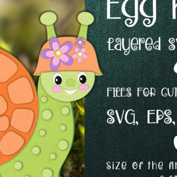 Intra απο ξύλο plywood 3mm-4mm πάχος – Πρότυπο θήκης πασχαλινών αυγών σαλιγκαριού Δίασταση  20x20 cm INTRAFABR-24780010 - Image 1