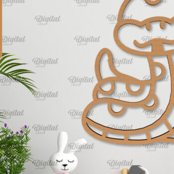 Intra απο ξύλο plywood 3mm-4mm πάχος – Snake Wall Decor Δίασταση 20x20 cm INTRAFABR-102463732 - Image 1