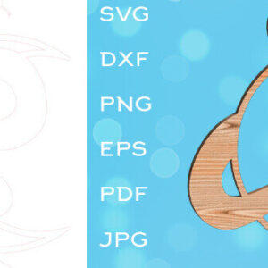 Intra απο ξύλο plywood 3mm-4mm πάχος – Φίδι με σκουλαρίκια Crescent Moon Δίασταση  5x5 cm INTRAFABR-100855782