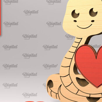 Intra απο ξύλο plywood 3mm-4mm πάχος – Snake Wooden Puzzle Δίασταση  20x20 cm INTRAFABR-97714800 - Image 1