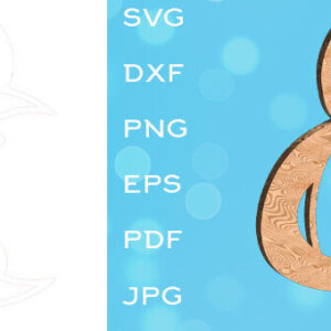 Intra απο ξύλο plywood 3mm-4mm πάχος – Φίδι που στριφογυρίζει γύρω από την ημισέληνο Δίασταση  20x20 cm INTRAFABR-100855792