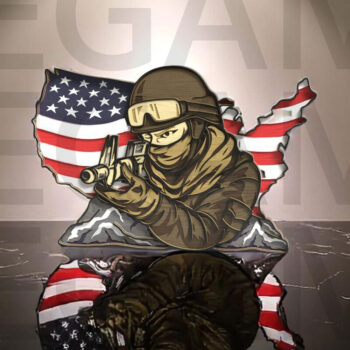 Intra απο ξύλο plywood 3mm-4mm πάχος – Sniper Soldier Χάρτης ΗΠΑ Δίασταση  20x20 cm INTRAFABR-123433136 - Image 2