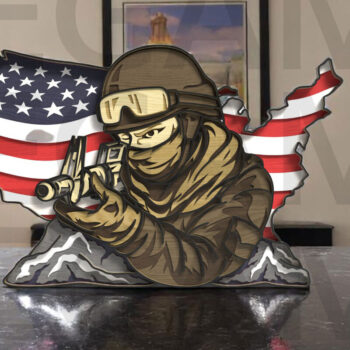 Intra απο ξύλο plywood 3mm-4mm πάχος – Sniper Soldier Χάρτης ΗΠΑ Δίασταση  20x20 cm INTRAFABR-123433136 - Image 9