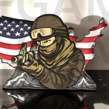 Intra απο ξύλο plywood 3mm-4mm πάχος – Sniper Soldier Χάρτης ΗΠΑ Δίασταση  20x20 cm INTRAFABR-123433136 - Image 10