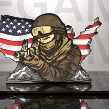 Intra απο ξύλο plywood 3mm-4mm πάχος – Sniper Soldier Χάρτης ΗΠΑ Δίασταση  20x20 cm INTRAFABR-123433136 - Image 12