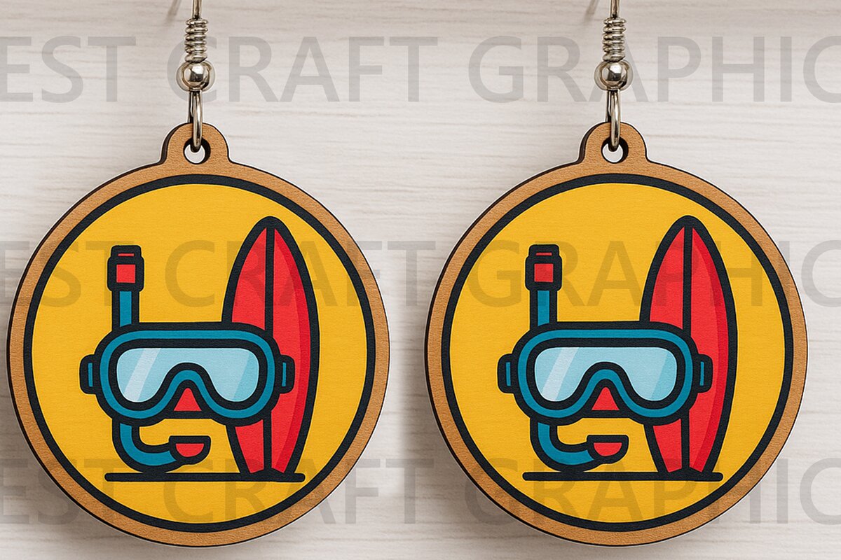 Intra απο ξύλο plywood 3mm-4mm πάχος – Μπρελόκ Snorkel Surf Δίασταση  5x5 cm INTRAFABR-123397083