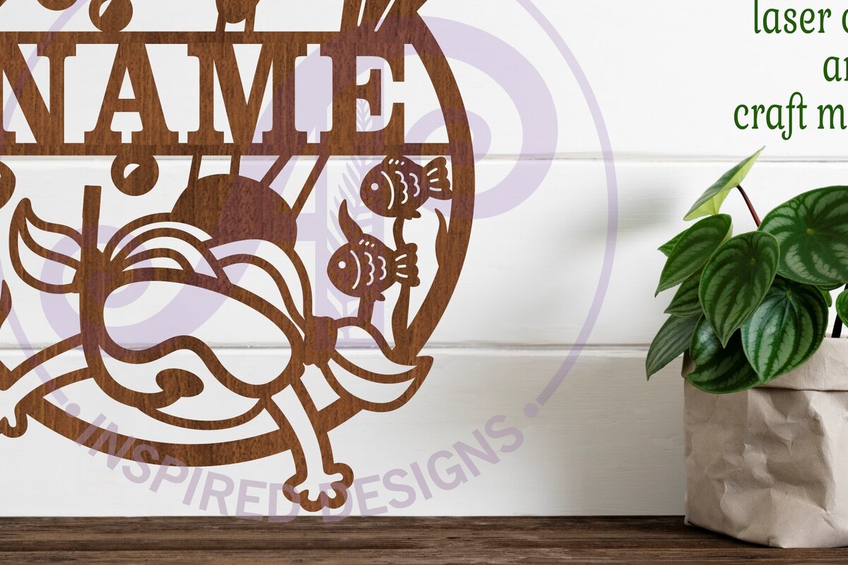 Intra απο ξύλο plywood 3mm-4mm πάχος – Πινακίδα ονόματος κοριτσιού για κολύμβηση με αναπνευστήρα,, Καταδύσεις Δίασταση  20x20 cm INTRAFABR-85730859