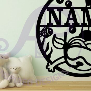 Intra απο ξύλο plywood 3mm-4mm πάχος – Πινακίδα ονόματος κοριτσιού για κολύμβηση με αναπνευστήρα,, Καταδύσεις Δίασταση  20x20 cm INTRAFABR-85730859 - Image 2