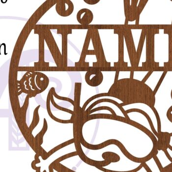 Intra απο ξύλο plywood 3mm-4mm πάχος – Πινακίδα ονόματος κοριτσιού για κολύμβηση με αναπνευστήρα,, Καταδύσεις Δίασταση  20x20 cm INTRAFABR-85730859 - Image 3