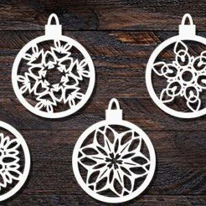 Intra απο ξύλο plywood 3mm-4mm πάχος – Snow Balls Design Bundle Δίασταση  40x30 cm INTRAFABR-77141615