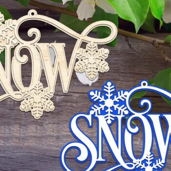 Intra απο ξύλο plywood 3mm-4mm πάχος – Χριστουγεννιάτικο στολίδι χιονιού Δίασταση 20x20 cm INTRAFABR-33524573 - Image 1