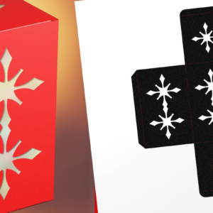 Intra απο ξύλο plywood 3mm-4mm πάχος – Snow Crystal 1 Tea Light Lantern Δίασταση  20x20 cm INTRAFABR-108348154