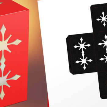 Intra απο ξύλο plywood 3mm-4mm πάχος – Snow Crystal 1 Tea Light Lantern Δίασταση  20x20 cm INTRAFABR-108348154 - Image 1