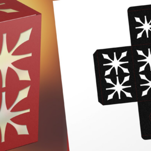 Intra απο ξύλο plywood 3mm-4mm πάχος – Snow Crystal 2 Tea Light Lantern Δίασταση  20x20 cm INTRAFABR-108261631