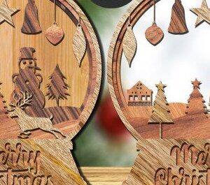 Intra απο ξύλο plywood 3mm-4mm πάχος – Snow Globe Δίασταση  20x20 cm INTRAFABR-42613935