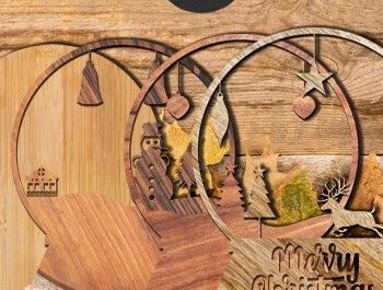 Intra απο ξύλο plywood 3mm-4mm πάχος – Snow Globe Δίασταση 20x20 cm INTRAFABR-42613935 - Image 2