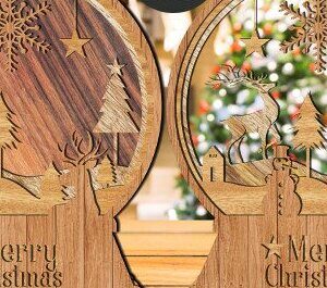 Intra απο ξύλο plywood 3mm-4mm πάχος – Snow Globe Δίασταση  20x20 cm INTRAFABR-42613972