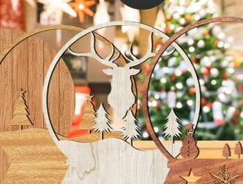 Intra απο ξύλο plywood 3mm-4mm πάχος – Snow Globe Δίασταση 20x20 cm INTRAFABR-42614022 - Image 2