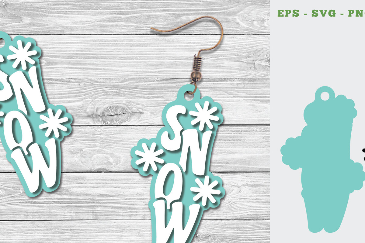 Intra απο ξύλο plywood 3mm-4mm πάχος – Σκουλαρίκια Snow Δίασταση  5x5 cm INTRAFABR-111527149