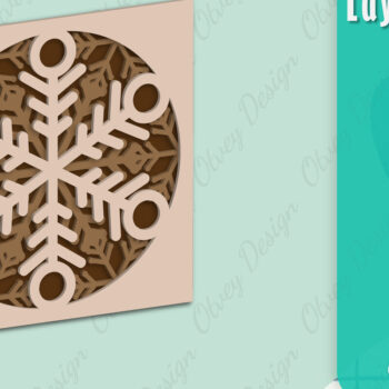 Intra απο ξύλο plywood 3mm-4mm πάχος – Snowflake 3D Lasered Lasercut Δίασταση 20x20 cm INTRAFABR-109158422 - Image 1