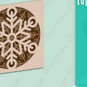 Intra απο ξύλο plywood 3mm-4mm πάχος – Snowflake 3D Lasered Lasercut Δίασταση  20x20 cm INTRAFABR-109158444