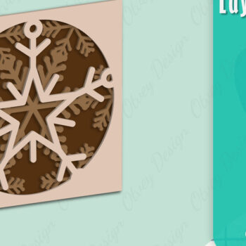 Intra απο ξύλο plywood 3mm-4mm πάχος – Snowflake 3D Lasered Lasercut Δίασταση 20x20 cm INTRAFABR-109158478 - Image 1