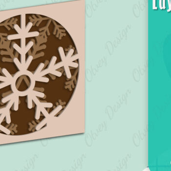 Intra απο ξύλο plywood 3mm-4mm πάχος – Snowflake 3D Lasered Lasercut Δίασταση  20x20 cm INTRAFABR-109158503 - Image 1