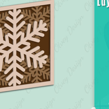 Intra απο ξύλο plywood 3mm-4mm πάχος – Snowflake 3D Lasered Lasercut Δίασταση  20x20 cm INTRAFABR-109157881 - Image 1