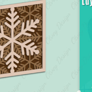 Intra απο ξύλο plywood 3mm-4mm πάχος – Snowflake 3D Lasered Lasercut Δίασταση  20x20 cm INTRAFABR-109157903