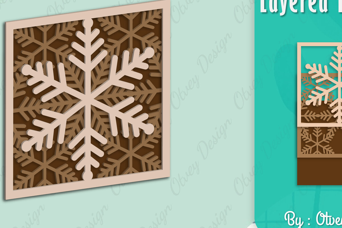 Intra απο ξύλο plywood 3mm-4mm πάχος – Snowflake 3D Lasered Lasercut Δίασταση  20x20 cm INTRAFABR-109157903