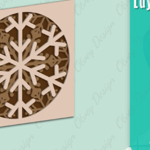 Intra απο ξύλο plywood 3mm-4mm πάχος – Snowflake 3D Lasered Lasercut Δίασταση  20x20 cm INTRAFABR-109158242