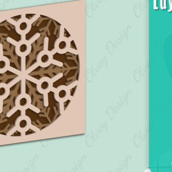 Intra απο ξύλο plywood 3mm-4mm πάχος – Snowflake 3D Lasered Lasercut Δίασταση 20x20 cm INTRAFABR-109158338 - Image 1