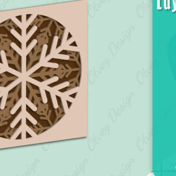 Intra απο ξύλο plywood 3mm-4mm πάχος – Snowflake 3D Lasered Lasercut Δίασταση 20x20 cm INTRAFABR-109158369 - Image 1
