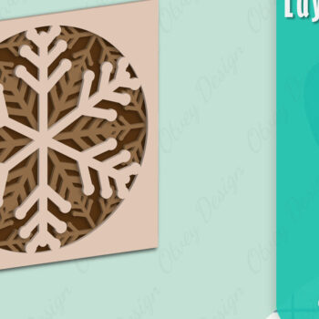 Intra απο ξύλο plywood 3mm-4mm πάχος – Snowflake 3D Lasered Lasercut Δίασταση  20x20 cm INTRAFABR-109157844 - Image 1