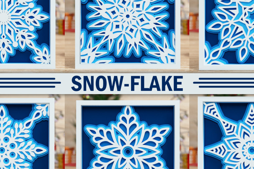 Intra απο ξύλο plywood 3mm-4mm πάχος – Snowflake 3D Multilayered | ΔΕΜΑ | Δίασταση  20x20 cm INTRAFABR-75492351