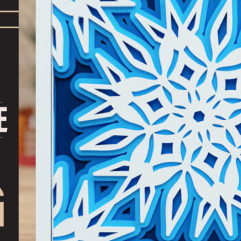 Intra απο ξύλο plywood 3mm-4mm πάχος – Snowflake 3D πολυεπίπεδα κομμένα αρχεία Δίασταση  20x20 cm INTRAFABR-75491564 - Image 1