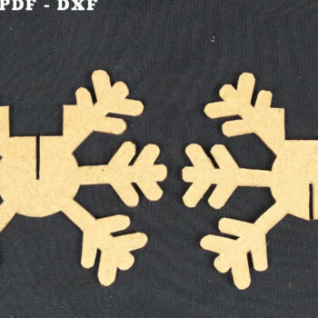 Intra απο ξύλο plywood 3mm-4mm πάχος – Στήριγμα κεριών Snowflake Cut Δίασταση  20x20 cm INTRAFABR-112768322 - Image 2