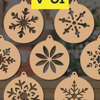 Intra απο ξύλο plywood 3mm-4mm πάχος – Snowflake CHRISTMAS Bundle Δίασταση 20x20 cm INTRAFABR-19096284 - Image 1