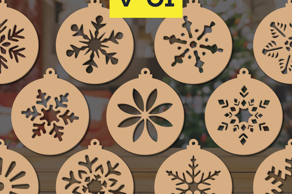 Intra απο ξύλο plywood 3mm-4mm πάχος – Snowflake CHRISTMAS Bundle Δίασταση  20x20 cm INTRAFABR-19096284