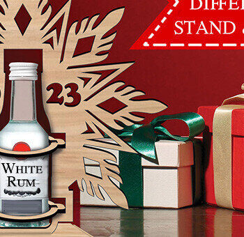 Intra απο ξύλο plywood 3mm-4mm πάχος – Μίνι θήκη μπουκαλιών Χριστουγεννιάτικη νιφάδα χιονιού Δίασταση 20x20 cm INTRAFABR-103594980 - Image 1