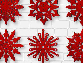 Intra απο ξύλο plywood 3mm-4mm πάχος – Χριστουγεννιάτικο στολίδι χιονονιφάδας 2 στρώσεων Δίασταση 20x20 cm INTRAFABR-50593801 - Image 1